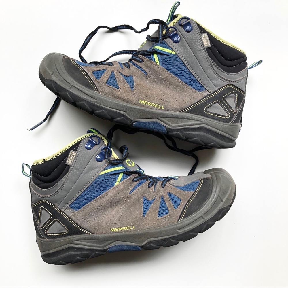 Merrell Gray Blue Ankle Waterproof Hiking Boots